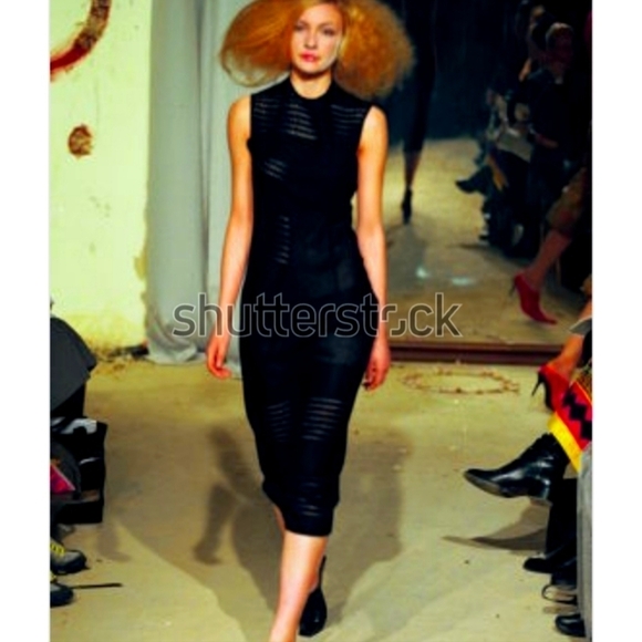 Owen Gaster Dresses & Skirts - *OWEN GASTER England Black Wool Knitted Dress  Customized Size XS